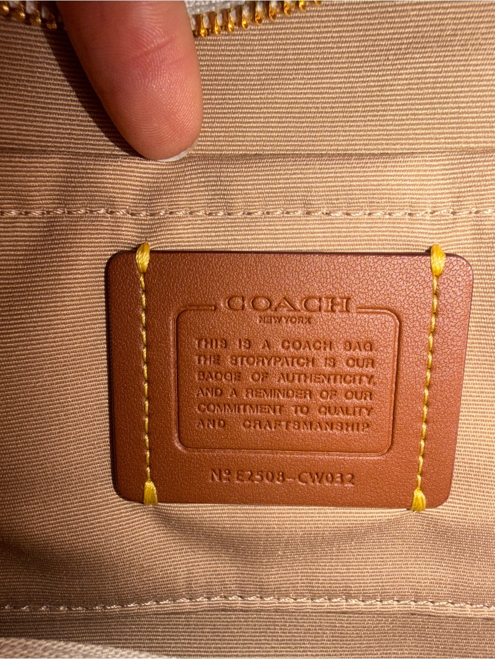 COACH Chalk Signature Mini Tote Bag - Picture 4 of 11